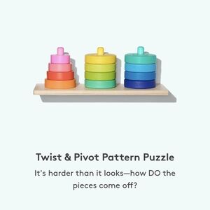 Lovevery Twist & Pivot Pattern Puzzle from Investigator Play Kit 31-33 Months